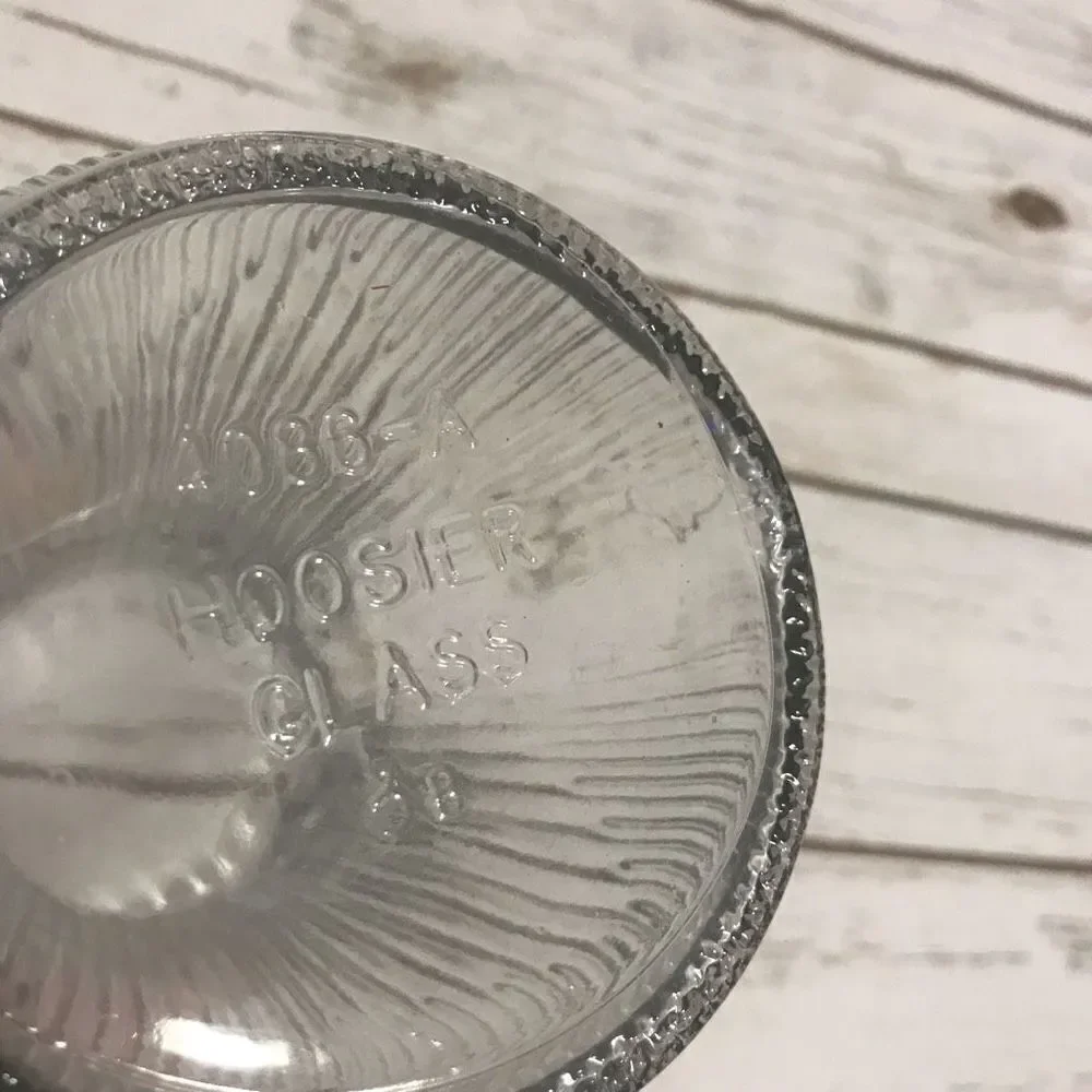 Vintage Hoosier Glass Vase Clear‎ Ribbed 4086-A Flare top